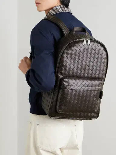 Bottega Veneta Intrecciato Leather Backpack - Men | Thumbnail 2