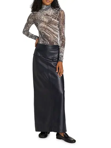Proenza Schouler Women's Rio Stretch Tulle Turtleneck Top - Concrete | Thumbnail 2 Proenza Schouler Women's Rio Stretch Tulle Turtleneck Top - Concrete | Thumbnail 2