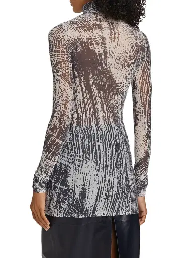 Proenza Schouler Women's Rio Stretch Tulle Turtleneck Top - Concrete | Thumbnail 5 Proenza Schouler Women's Rio Stretch Tulle Turtleneck Top - Concrete | Thumbnail 5