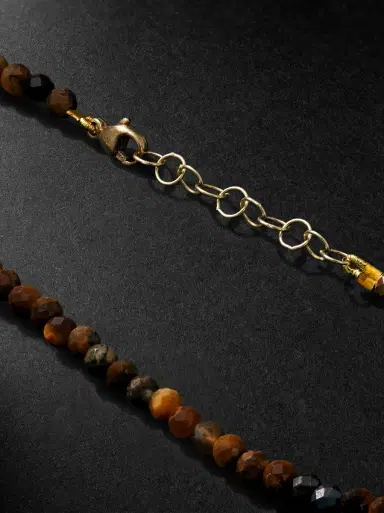 JIA JIA Men's Arizona 14-Karat Gold Tiger's Eye Bracelet - Men | Thumbnail 4