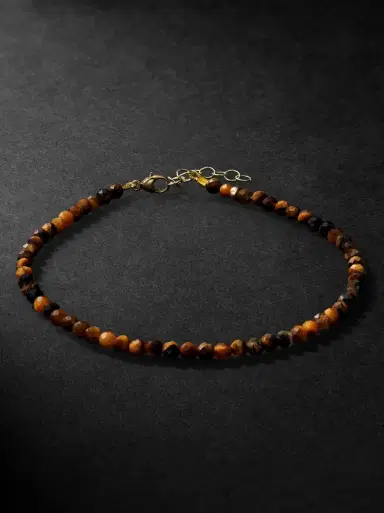 JIA JIA Men's Arizona 14-Karat Gold Tiger's Eye Bracelet - Men | Thumbnail 1