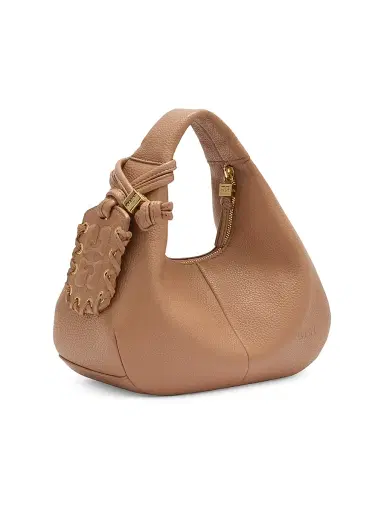 Ganni Women's Mini Logo Grained Hobo Bag | Thumbnail 2 Ganni Women's Mini Logo Grained Hobo Bag | Thumbnail 2