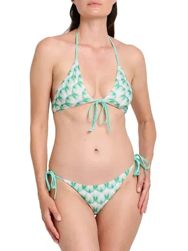Missoni Women's Tie-Front Knit Bikini - Multi Light Blue Green - Size 12 | Thumbnail 3 Missoni Women's Tie-Front Knit Bikini - Multi Light Blue Green - Size 12 | Thumbnail 3