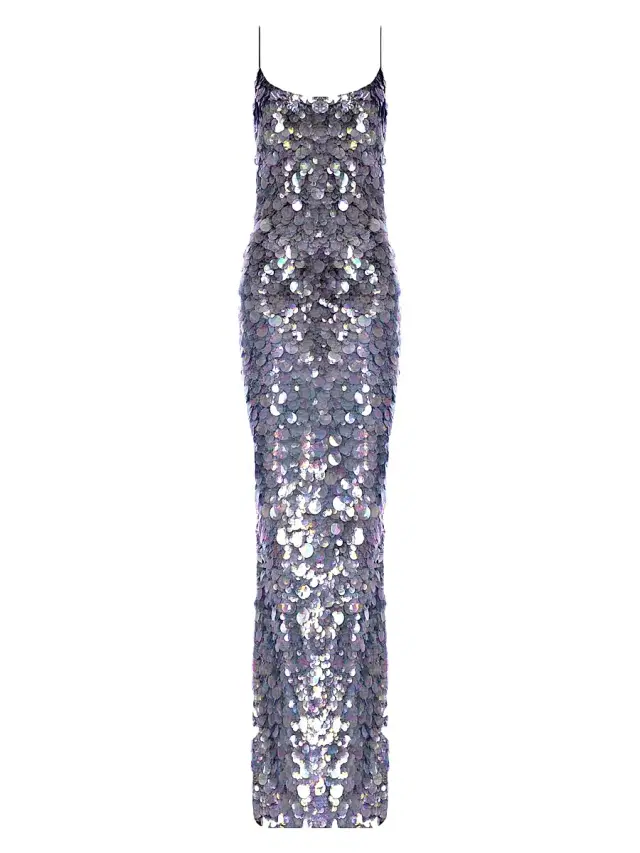 The New Arrivals Ilkyaz Ozel Women's Isis Paillette Scoopneck Gown - Siren