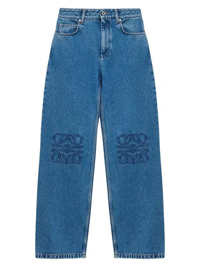 LOEWE Women's Anagram Baggy Jeans - Jeans Blue