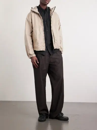 Stone Island Button-Down Collar Logo-Embroidered Organic Cotton-Tela Shirt | Thumbnail 2 Stone Island Button-Down Collar Logo-Embroidered Organic Cotton-Tela Shirt | Thumbnail 2