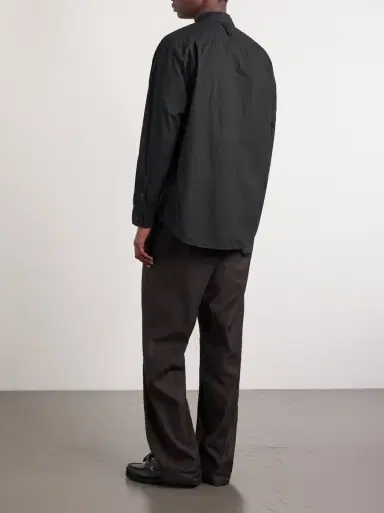 Stone Island Button-Down Collar Logo-Embroidered Organic Cotton-Tela Shirt | Thumbnail 4 Stone Island Button-Down Collar Logo-Embroidered Organic Cotton-Tela Shirt | Thumbnail 4