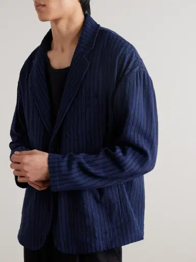 Kardo Hugh 2.0 Unstructured Striped Cotton Suit Jacket | Thumbnail 3