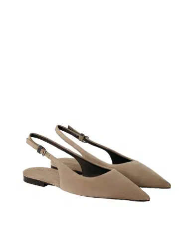 Brunello Cucinelli Suede slingback flats | Thumbnail 1 Brunello Cucinelli Suede slingback flats | Thumbnail 1