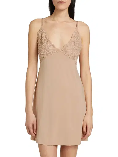 Natori Women's Feathers Essentials Chemise - Cafe | Thumbnail 3 Natori Women's Feathers Essentials Chemise - Cafe | Thumbnail 3