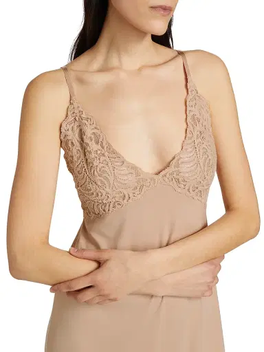 Natori Women's Feathers Essentials Chemise - Cafe | Thumbnail 5 Natori Women's Feathers Essentials Chemise - Cafe | Thumbnail 5