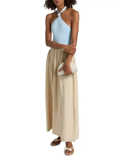 Solid & Striped Women's The Jordan Halter Colorblocked Maxi Dress - Seabreeze Dune | Thumbnail 2
