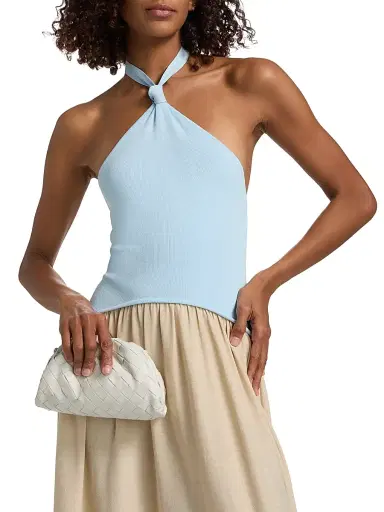 Solid & Striped Women's The Jordan Halter Colorblocked Maxi Dress - Seabreeze Dune | Thumbnail 6