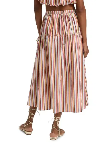 Solid & Striped Women's The Ivy Drop-Waist Stripe Midi-Skirt - Symi Stripe - Size Small | Thumbnail 5 Solid & Striped Women's The Ivy Drop-Waist Stripe Midi-Skirt - Symi Stripe - Size Small | Thumbnail 5
