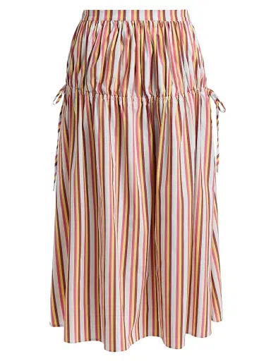 Solid & Striped Women's The Ivy Drop-Waist Stripe Midi-Skirt - Symi Stripe - Size Small | Thumbnail 1 Solid & Striped Women's The Ivy Drop-Waist Stripe Midi-Skirt - Symi Stripe - Size Small | Thumbnail 1