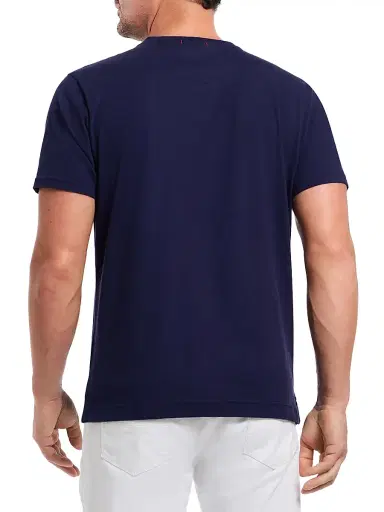 Robert Graham Men's Skull Slugger Cotton T-Shirt - Navy | Thumbnail 4
