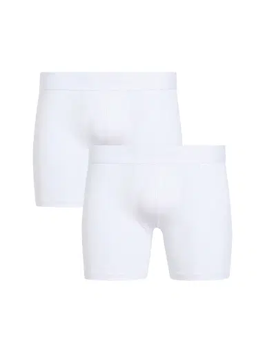Commando Men's Premier 2-Pack Stretch-Cotton Boxer Brief Set - White - Size XXL | Thumbnail 1
