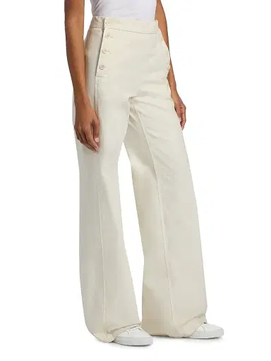 Nili Lotan Women's Reed Cotton Sailor Pants - Stone - Size 12 | Thumbnail 4 Nili Lotan Women's Reed Cotton Sailor Pants - Stone - Size 12 | Thumbnail 4
