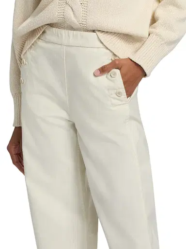 Nili Lotan Women's Reed Cotton Sailor Pants - Stone - Size 12 | Thumbnail 6 Nili Lotan Women's Reed Cotton Sailor Pants - Stone - Size 12 | Thumbnail 6