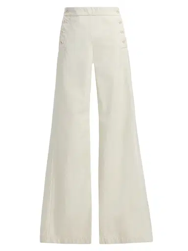 Nili Lotan Women's Reed Cotton Sailor Pants - Stone - Size 12 | Thumbnail 1 Nili Lotan Women's Reed Cotton Sailor Pants - Stone - Size 12 | Thumbnail 1
