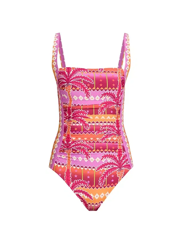 Johnny Was Women's Marilyn Ruched One-Piece Swimsuit - Zahara