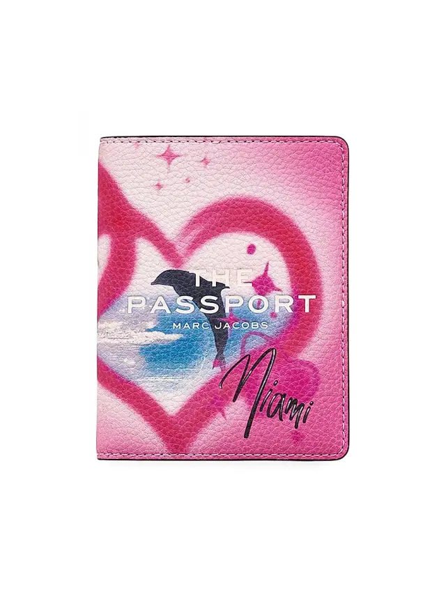 The City Miami Leather Passport Case - Miami
