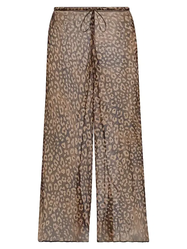 Ramy Brook Women's Alayna Leopard Print Cover-Up Pants - Dark Leopard