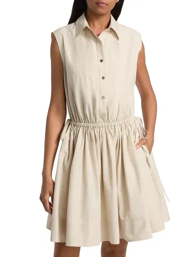 DEREK LAM 10 CROSBY Women's Tristan Cotton Poplin Drawstring Minidress | Thumbnail 3 DEREK LAM 10 CROSBY Women's Tristan Cotton Poplin Drawstring Minidress | Thumbnail 3