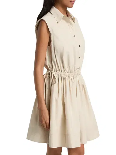 DEREK LAM 10 CROSBY Women's Tristan Cotton Poplin Drawstring Minidress | Thumbnail 4 DEREK LAM 10 CROSBY Women's Tristan Cotton Poplin Drawstring Minidress | Thumbnail 4