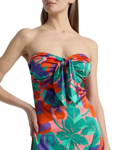Ramy Brook Women's Orion Dahlia Strapless Minidress - Coral Floral - Size 14 | Thumbnail 6 Ramy Brook Women's Orion Dahlia Strapless Minidress - Coral Floral - Size 14 | Thumbnail 6