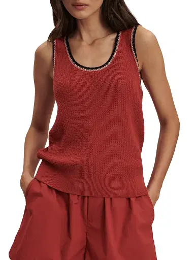 Varley Women's Higson Pointelle Cotton Tank | Thumbnail 3 Varley Women's Higson Pointelle Cotton Tank | Thumbnail 3