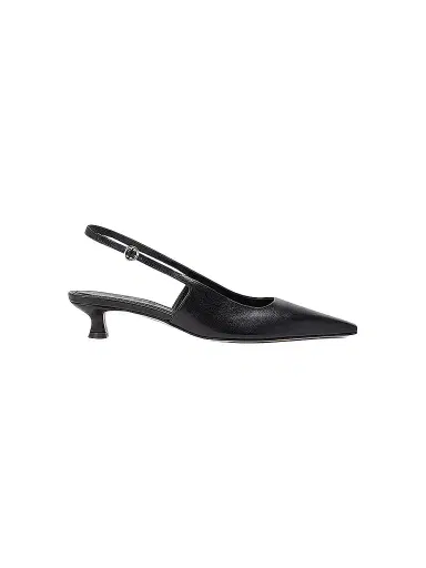 aeyde Women's Catrina Leather 35MM Kitten-Heel Slingback Pumps - Black - Size 5 | Thumbnail 1