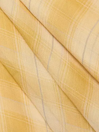 Ronny Kobo Women's Morrigan Shadow Plaid A-Line Maxi Skirt - Yellow Plaid - Size Small | Thumbnail 7
