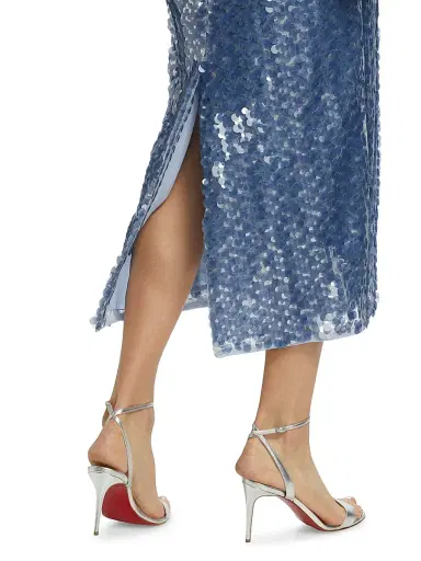 Toccin Women's Leilani Sequined Midi-Skirt - Steel Blue Multi | Thumbnail 6 Toccin Women's Leilani Sequined Midi-Skirt - Steel Blue Multi | Thumbnail 6