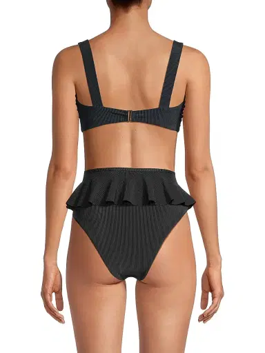 Beach Riot Women's Sophia Ribbed Bikini Top - Black | Thumbnail 5