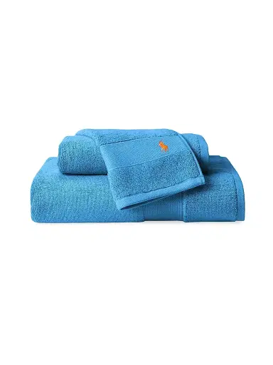 Ralph Lauren Polo Player Cotton Bath Mat - Cove Blue - Size Bath Mat | Thumbnail 3