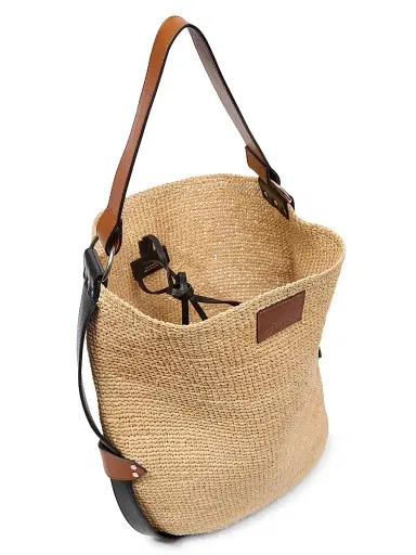 Isabel Marant Women's Mini Bayia Raffia & Leather Shoulder Bag | Thumbnail 3 Isabel Marant Women's Mini Bayia Raffia & Leather Shoulder Bag | Thumbnail 3