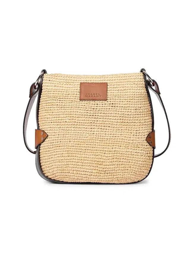 Women's Mini Bayia Raffia & Leather Shoulder Bag