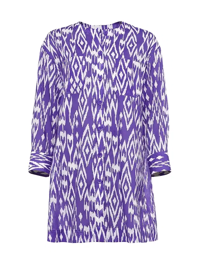 ERES Women's Hurricane Cotton Shirt - Imprime Wind Flashy