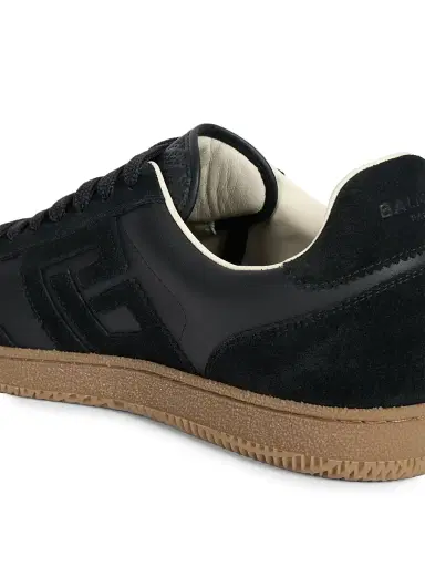 Balmain Men's Swan Leather Low-Top Sneakers - Noir | Thumbnail 6