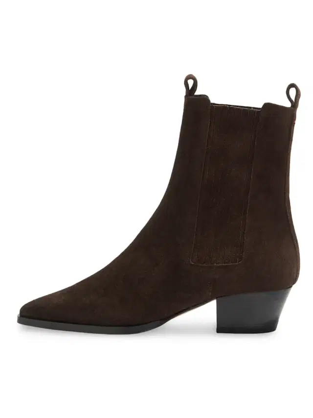 Aeyde Women's Agata 40MM Suede Ankle Boots - Moka