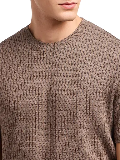Giorgio Armani Men's Geo Pattern Jersey T-Shirt | Thumbnail 5