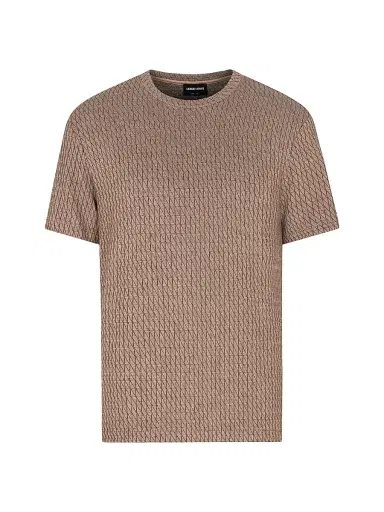 Giorgio Armani Men's Geo Pattern Jersey T-Shirt | Thumbnail 1