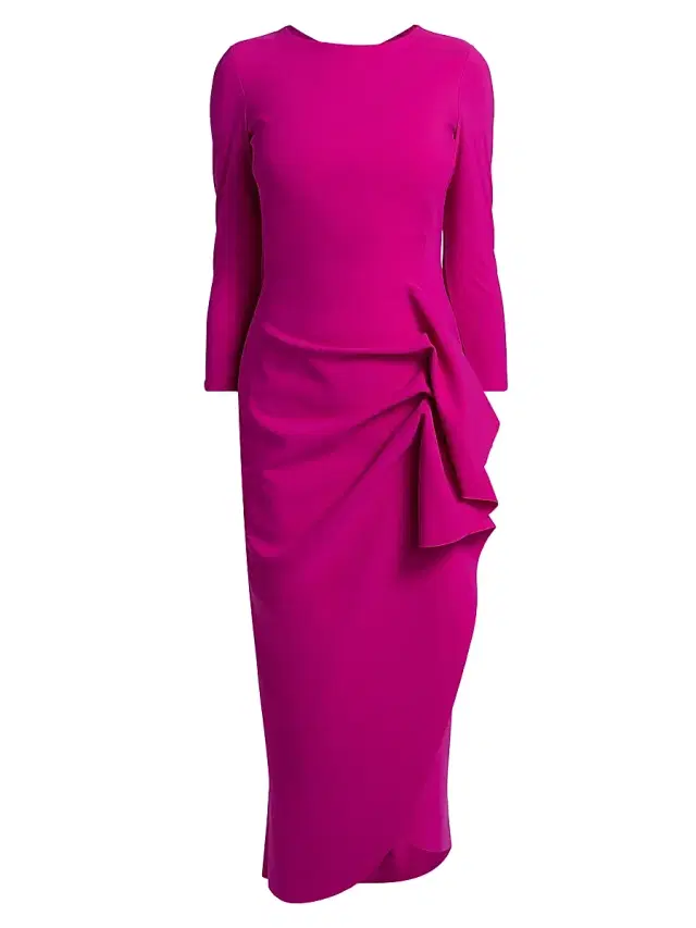 Chiara Boni La Petite Robe Women's Gathered Side Midi-Dress - Ciclamino