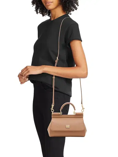 Dolce & Gabbana Women's Sicily Mini Leather Top Handle Bag | Thumbnail 2 Dolce & Gabbana Women's Sicily Mini Leather Top Handle Bag | Thumbnail 2