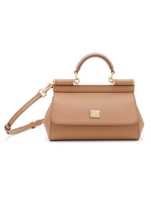Dolce & Gabbana Women's Sicily Mini Leather Top Handle Bag - Caramello