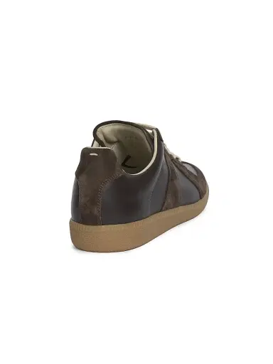 Maison Margiela Men's Replica Leather & Suede Sneakers - Dark Kaky | Thumbnail 5 Maison Margiela Men's Replica Leather & Suede Sneakers - Dark Kaky | Thumbnail 5