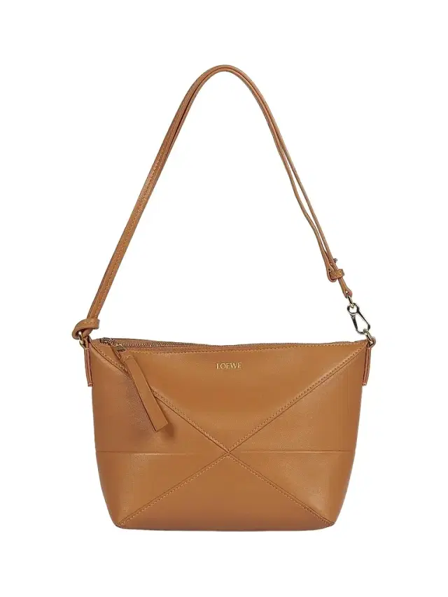 Women's Puzzle Fold Leather Shoulder Bag - Warm Desert