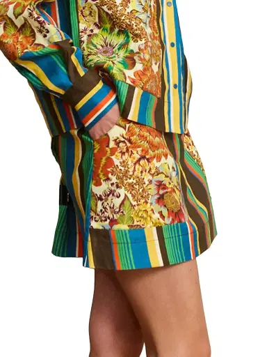 ALÉMAIS Women's Charlie Graphic Linen Miniskirt - Size 4 | Thumbnail 4