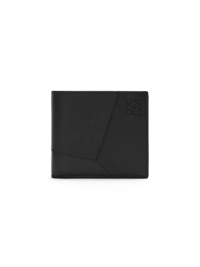 Men's Puzzle Edge Leather Bifold Wallet